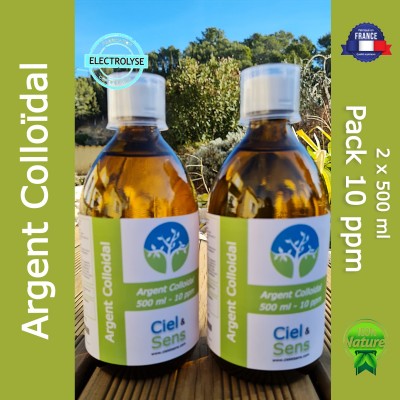 Argent colloidal 2x500ml 10ppm