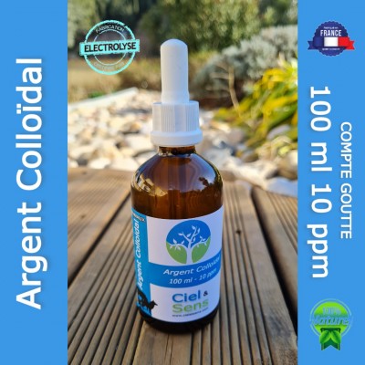 Argent colloidal 100ml10ppm animaux cgt