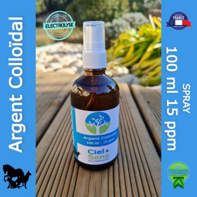 Argent colloidal spray 100ml 15ppm animaux